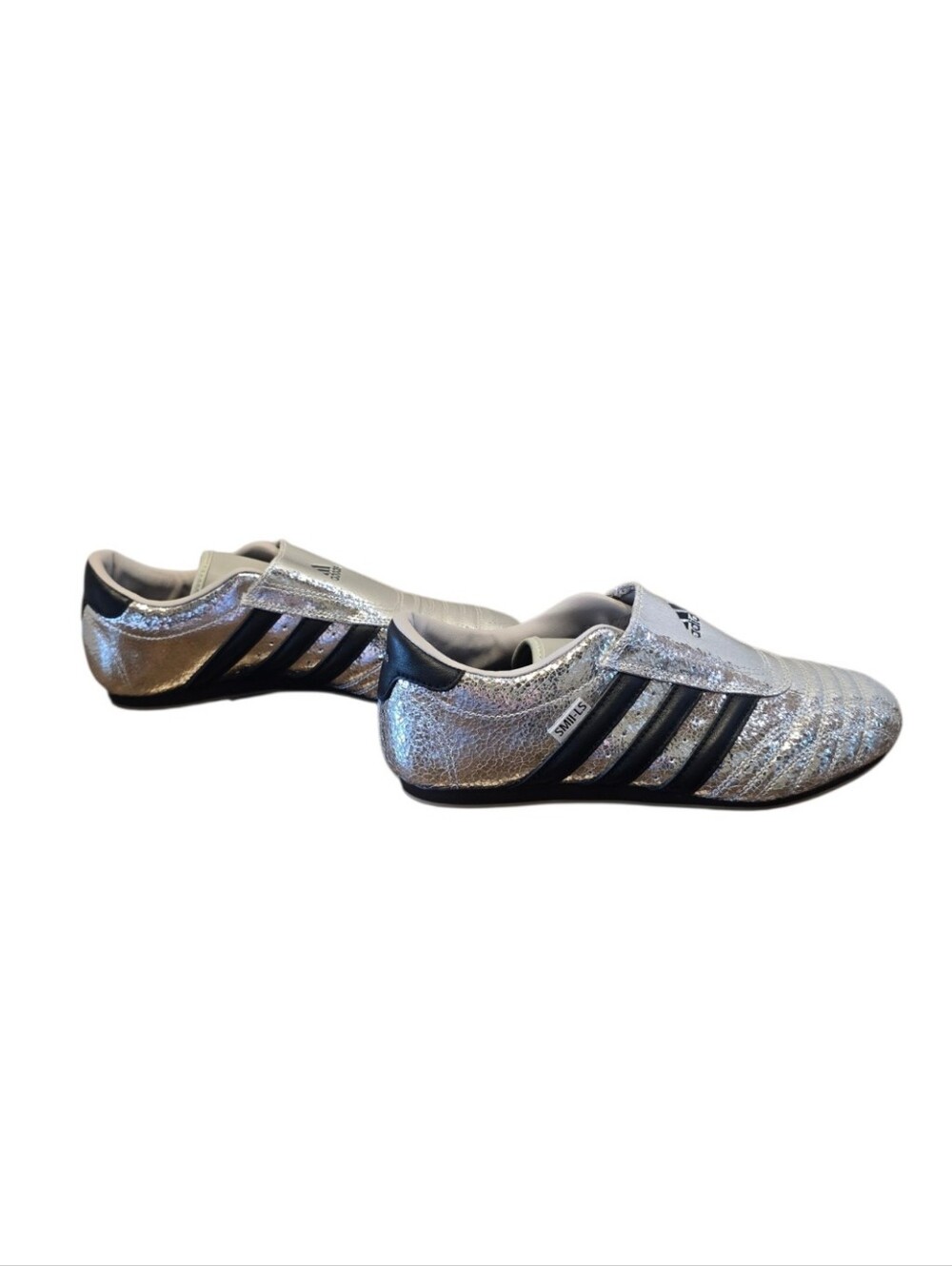 Adidas Taekwondo Metallic Silver Black Sneakers 7.5 - Picture 7 of 13